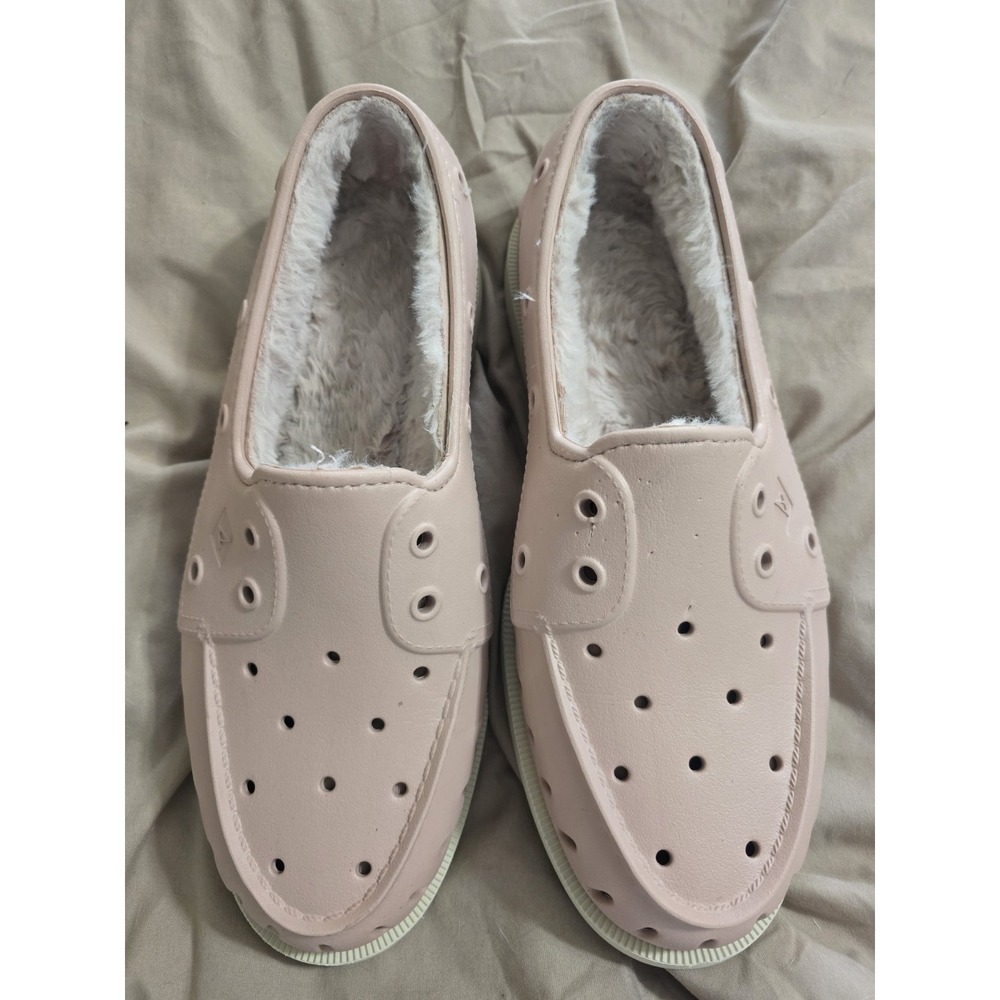 Sperry Top Sider Float Boat Shoes Sz 10 Rubber Cozy Cut-Outs Slip On Dusty Pink